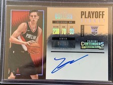 #4/35 Zach Collins 2017-18 Panini Contenders Playoff Ticket Auto RC #110