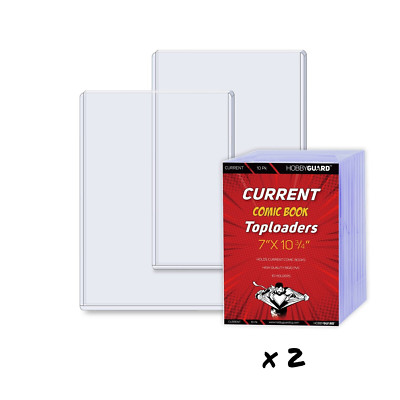 20 CURRENT Comic Book Topload Holders - Rigid 5mm Top loaders *NEW* Hobby Guard