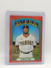 2021 Topps Heritage High Number - Chrome Red Border Refractor #504 Jorge Ona...