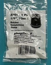 1/2" Rubber Foot, Walking / Hiking Stick, Staff, Cane, Crutch, Tip