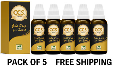 New Life C.C.S. Gold Drops 5x30ml | Natural Heart Support | Free Shipping