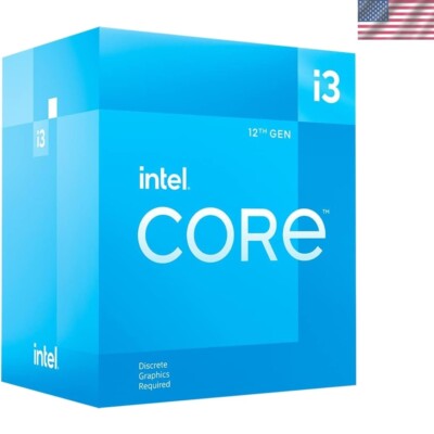 Efficient Intel Core i3-12100F Desktop Processor 12th Gen, 4 Cores, 58W