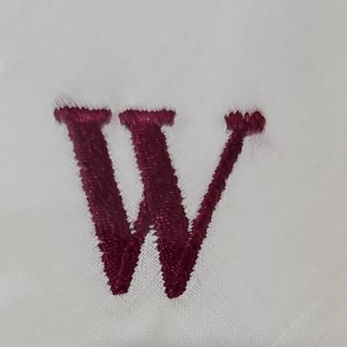Pierre Cardin 100% Cotton Handkerchiefs (3) Monogrammed Letter W NEW IN BOX