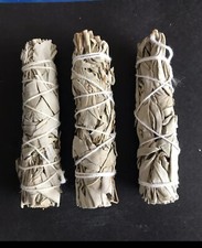 Premium California White Sage 4 Inch Smudge Sticks - 3 Pack