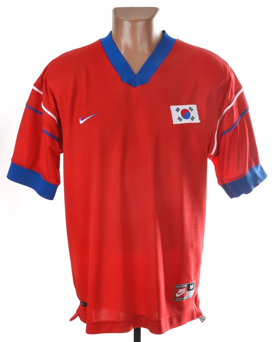 ★98年 サッカー Ｗ杯 韓国代表 ホーム NIKE 背番号 国旗なし 年代物 SOUTH KOREA NATIONAL TEAM 1998/2000 HOME FOOTBALL SHIRT NIKE