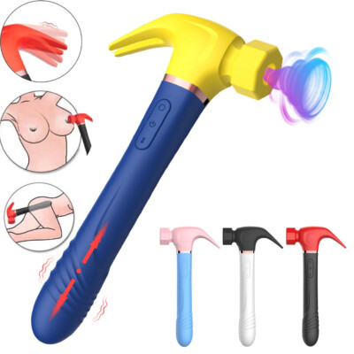 4IN1 Hammer Vibrator with 7 Thrusting Sucking 10 Vibrating Toy for Woman Men