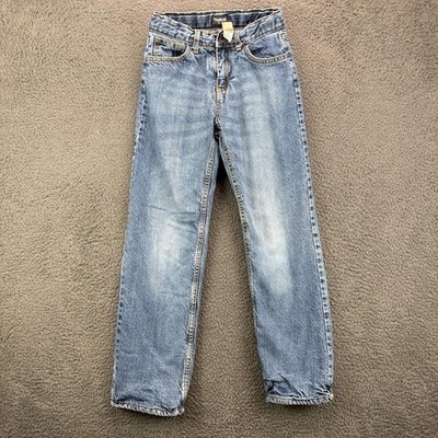 OshKosh Bgosh Boys Size 10 Fleece Lined Denim Blue Jeans Straight Leg Regular