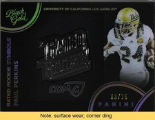2016 Black Gold Collegiate Rated Rookie Symbol Relics 9/25 Paul Perkins READ 1u6