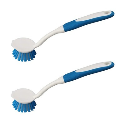 PHYEX 2-Pack Kitchen Round Scrub Brush for Cleaning Dishes Pots Pan Sink and ...