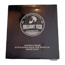 Fulllight Tech Men's Shaving Cream Kit Beard Soap Shave Oil After Shave Balm NEW