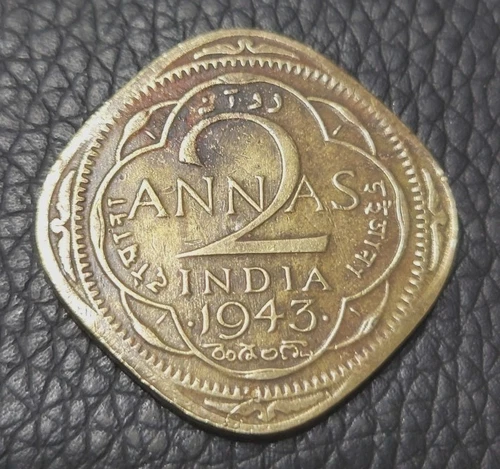 1943 British India 2 Annas — photo from the most recent tracked eBay sale