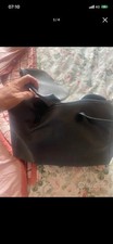 Redwall Borsa da spalla donna in pelle nera con zip lucchetto e dettagli oro