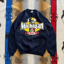 Vintage University Of Michigan 1998 Rose Bowl Crewneck Sweatshirt Size Large