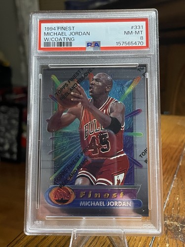 1994 Topps Finest w/coating Michael Jordan #331 PSA 8 Graded Cert 157565470