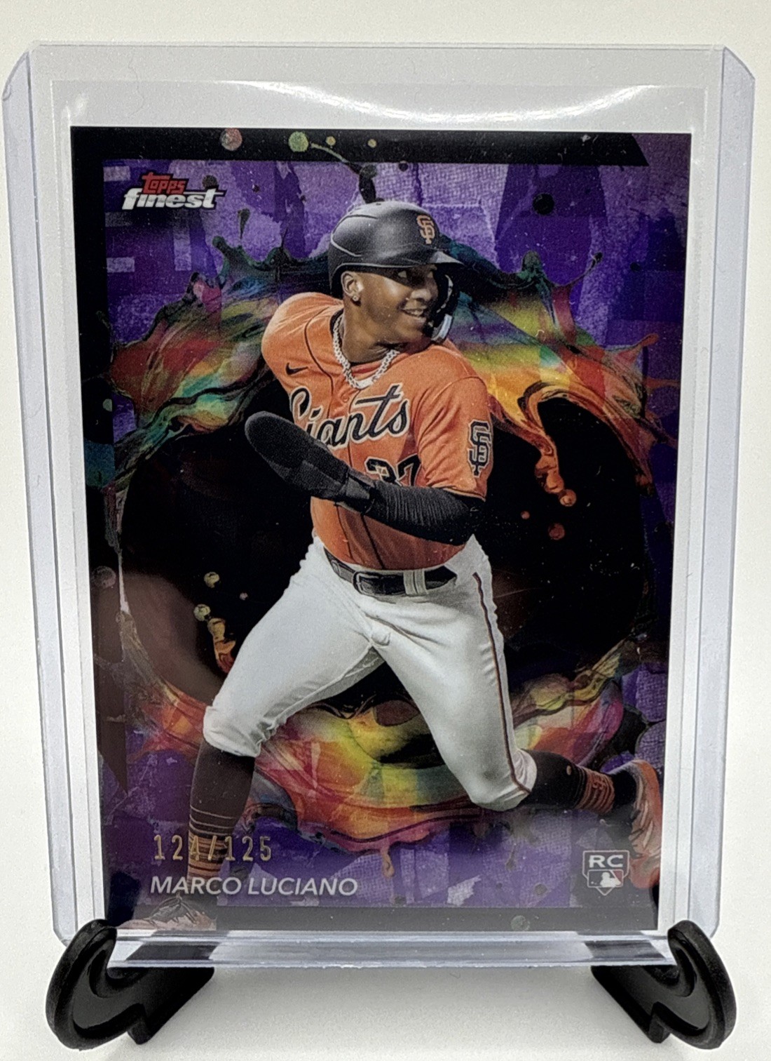2024 Topps Finest Marco Luciano #276 RARE PURPLE REFRACTOR 124/125 - GIANTS