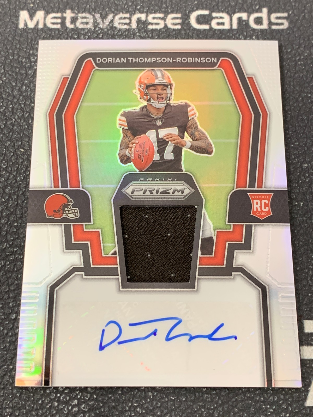 2023 Panini Prizm RC Dorian Thompson-Robinson Rookie Patch Auto Silver RPA /99