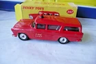 VINTAGE DINKY 257 NASH RAMBLER CANADIAN FIRE CHIEF'S CAR WITH PART BOX 1958-62.