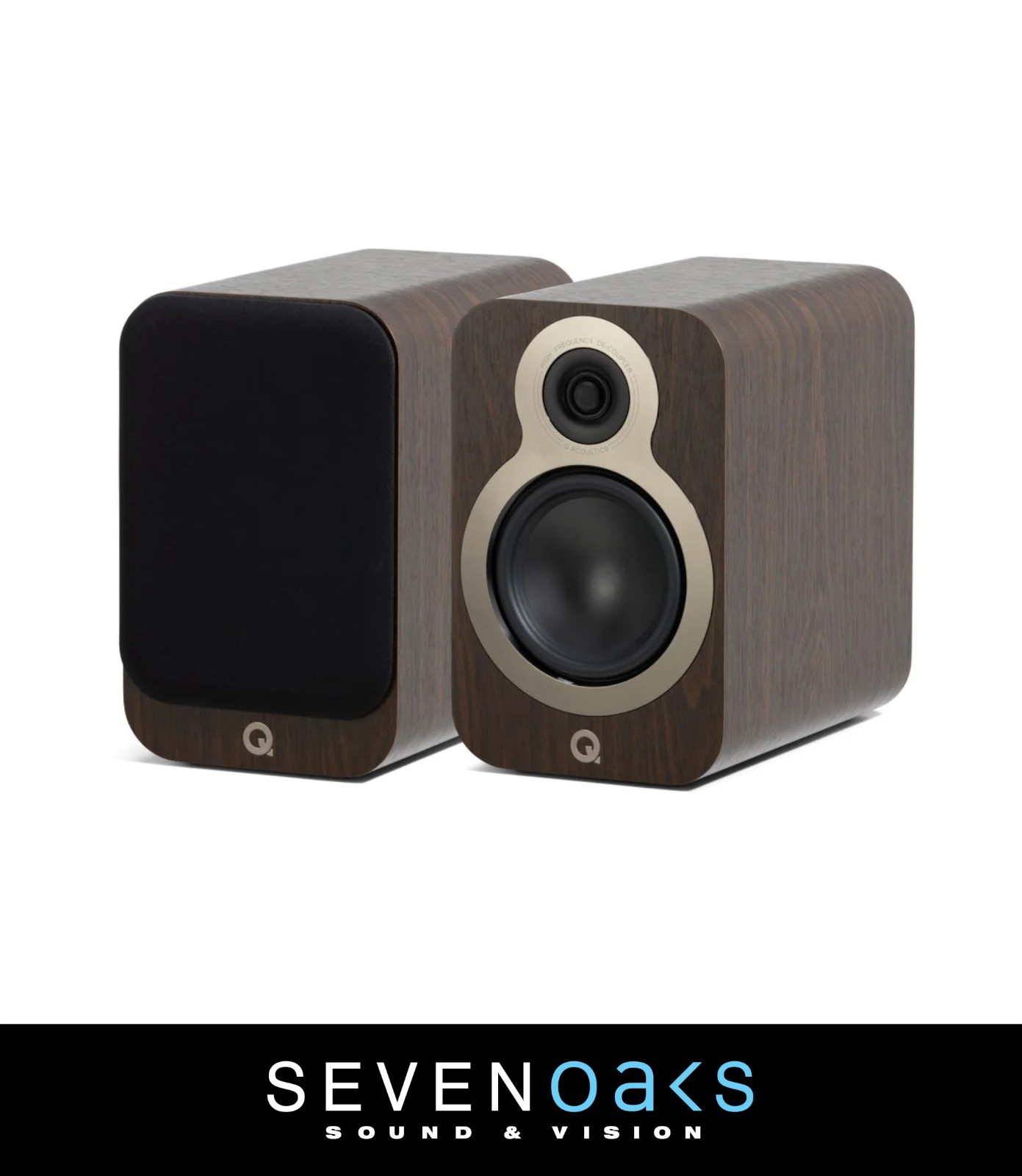 Q Acoustics 3020c Bookshelf Speakers - Walnut