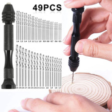 49pcs Mini Hand Drill Set 0.5-3 mm Manual Dri...