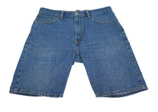 Levi 505 Shorts Men's 36 Mid Rise Blue Denim Commemorative "140 Years" Pocket