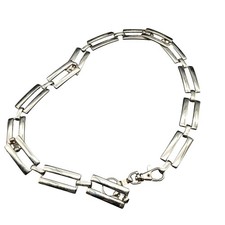 Chunky Vintage Silver-Tone Link Chain Belt with Lobster Clasp by NY Co