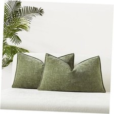 12x20 Throw Pillow Covers Set of 2 Decorative 20" x 12" Pack of 2 Sage