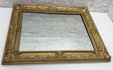 Rococo Gold Gilt Syroco Baroque style mirror 23x26 Ornate MCM Decor