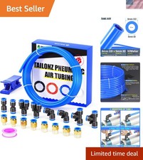 Blue 8mm or 5/16 OD 5mm ID Polyurethane PU Air Hose Pipe Tube Kit 10 Meter 32...