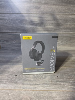 Jabra Evolve2 85 MS Stereo Wireless Headset USB-C Link380a Teams Black Brand New