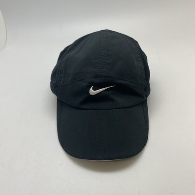 Nike Featherlight Tailwind Cap Hat Black Dri Fit 7 Panel Athletic Running
