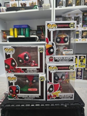 Funko Pop! Marvel Deadpool Set Of 4: #320-#323