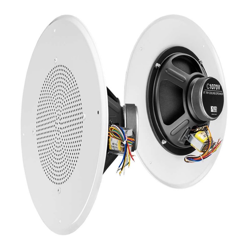 NEW Lot of 6 Atlas Soundolier C10LW Ceiling Speakers with Enclosures