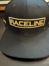 Raceline Wheel Men's Snapback Hat BLACK Adjustable Embroidered Logo