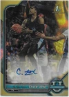2021-22 Bowman University Caleb Love Chrome Gold Wave Refractor Auto 7/50