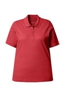 Poloshirt Damen Plus Size 50+ Ulla Popken Mohn Halbarm Knopfleiste Polokragen