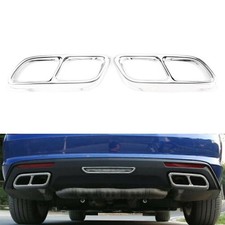 Stainless Rear Exhaust Muffler Tail Pipe Cover Trim For Cadillac CT5 2020 2021