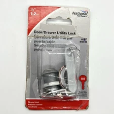 National Hardware Keyed Door/Drawer Utility Cam Lock 1/2” Chrome Steel N185-280