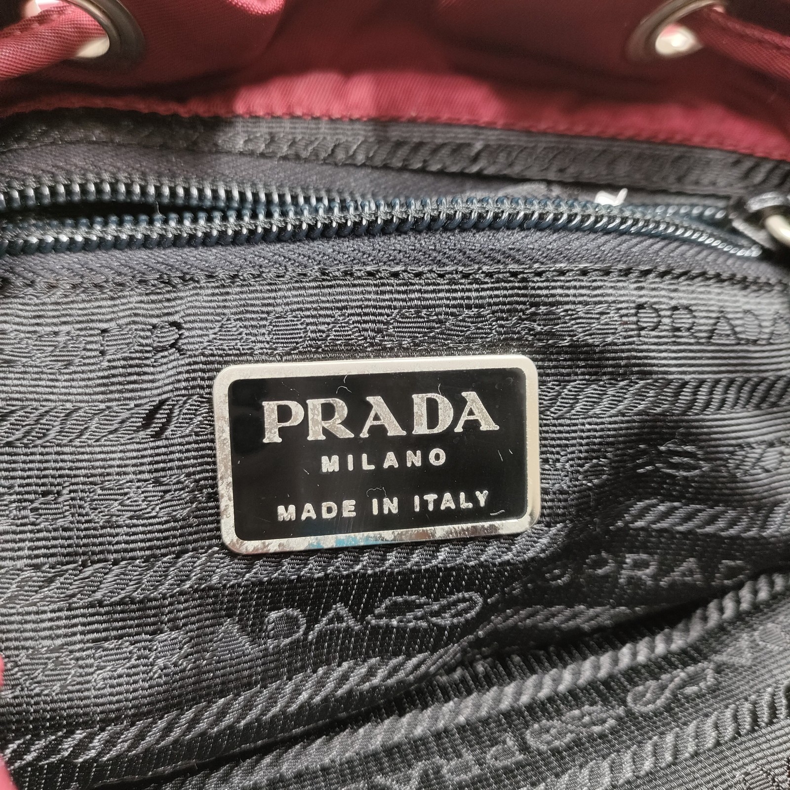 Prada BackPack Bag Red Nylon 458564 - image 7