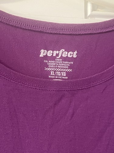 Old Navy Perfect Crew Xl Purple Women Top - Picture 3 of 3