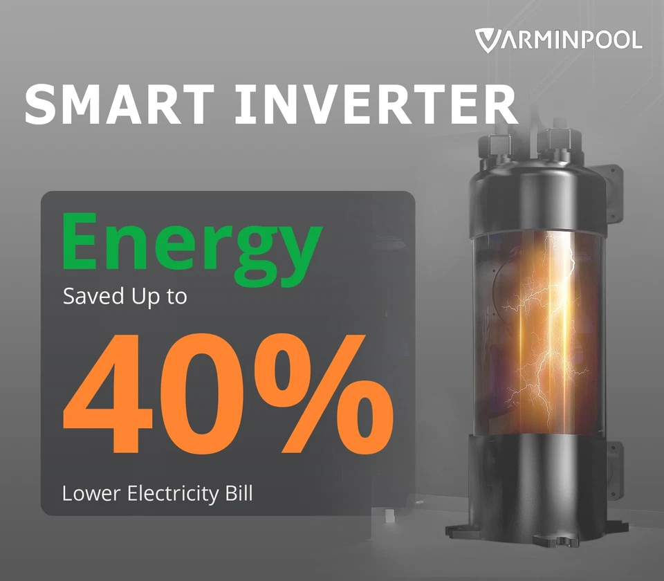 VARMINPOOL 16000BTU Above Ground Swimming Pool Water Heater Spa Hot Tub 110V - Image 4 of 4