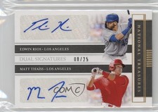 2020 Panini National Treasures Holo Gold 8/25 Edwin Rios Matt Thaiss Auto 9l4