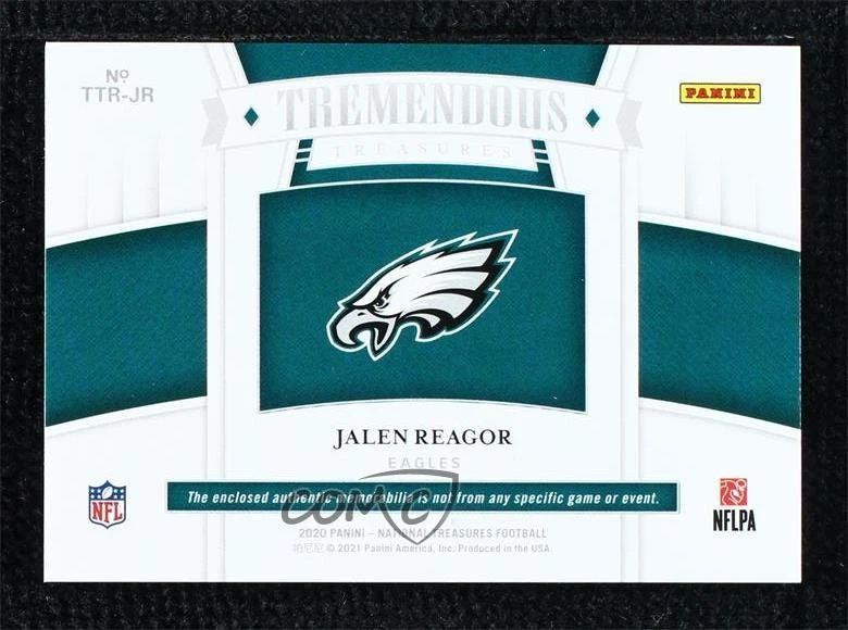 2020 Panini National Treasures Tremendous Rookies /99 Jalen Reagor #TTR-JR RC - Image 2 of 2