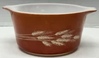 Vintage Pyrex Autumn Harvest Wheat Serve & Store Casserole Dish Bowl 473b No Lid