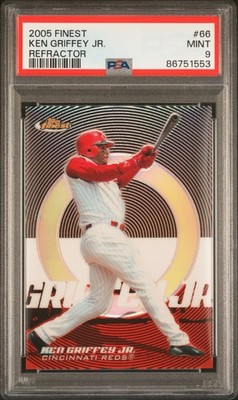 2005 Topps Finest Ken Griffey Jr. Refractor /399 #66 PSA 9 Reds