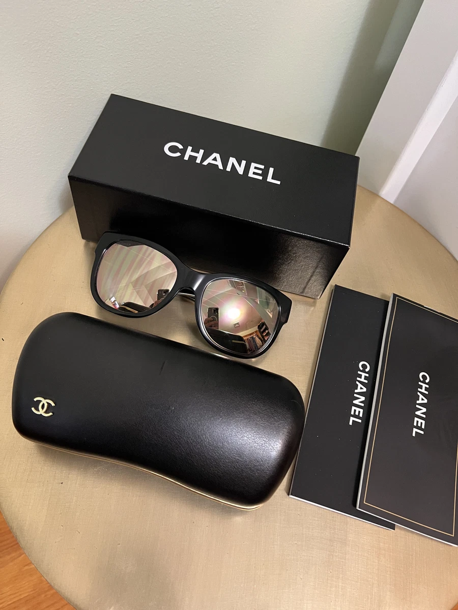 CHANEL ブラック ミラー CHANEL Black Mirrored Square Sunglasses for Women for sale | eBay