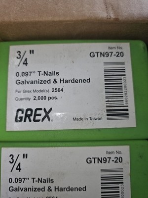 Grex 0.097'' 3/4'' T-Nails  GTN97-20 (Qty: 2,000)
