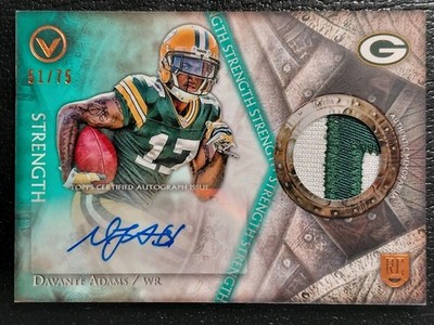 2014 Topps Valor Strength Davante Adams RC RPA #SOH-DAD Rookie Patch Auto /75