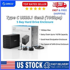 ORICO 5Bay Hard Drive Enclosure Daisy Chain 10Gbps Type C HDD Docking Station