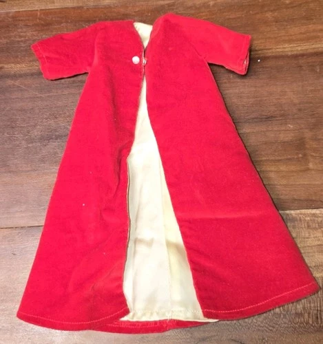 Vintage Barbie Clone outfit Red Velvet Coat And DRESS