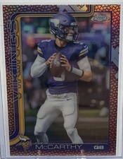 2026 Topps Chrome JJ McCarthy Football Leather Refractor